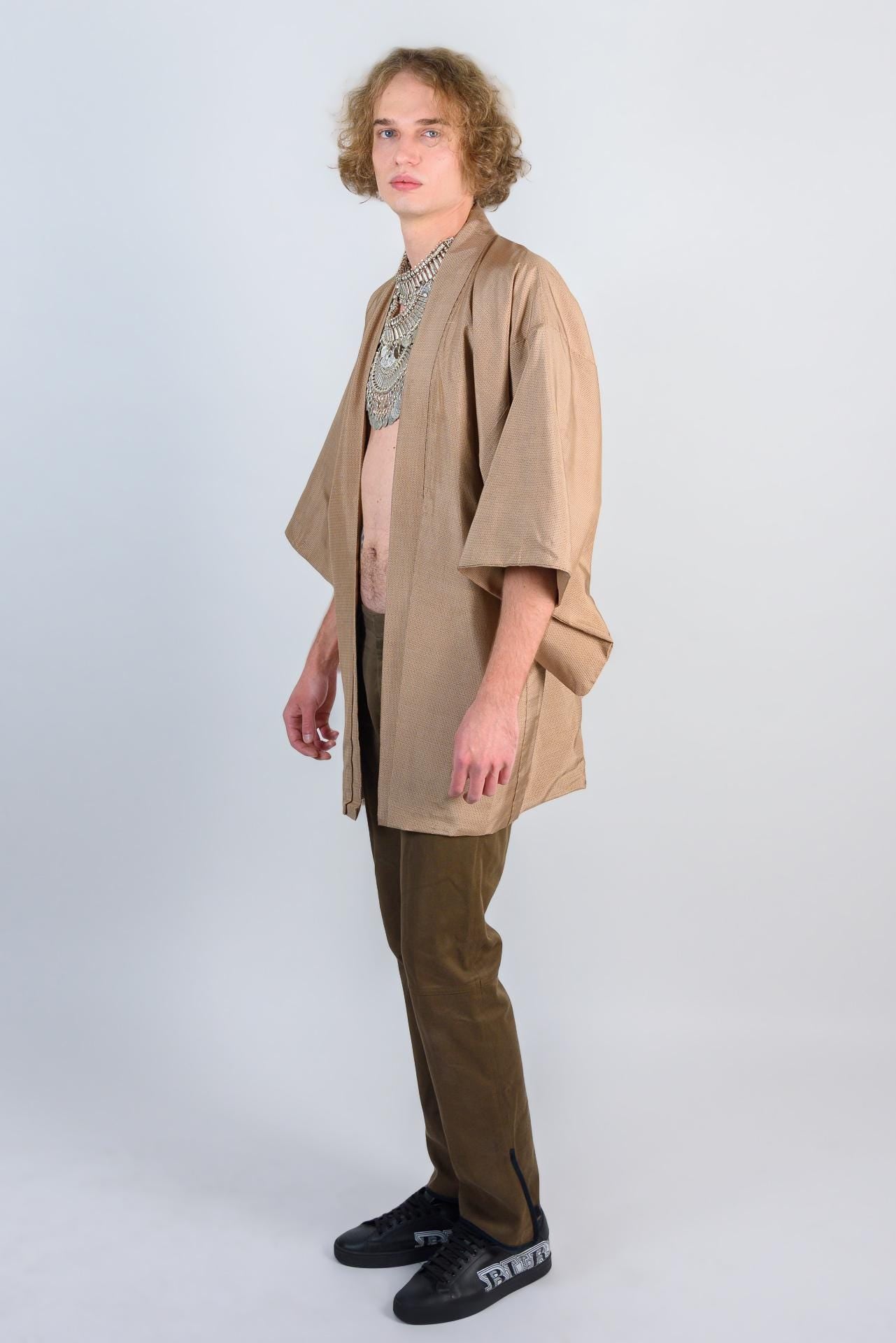 Champagne Gold Haori Kimono | Japanese Boho Jacket