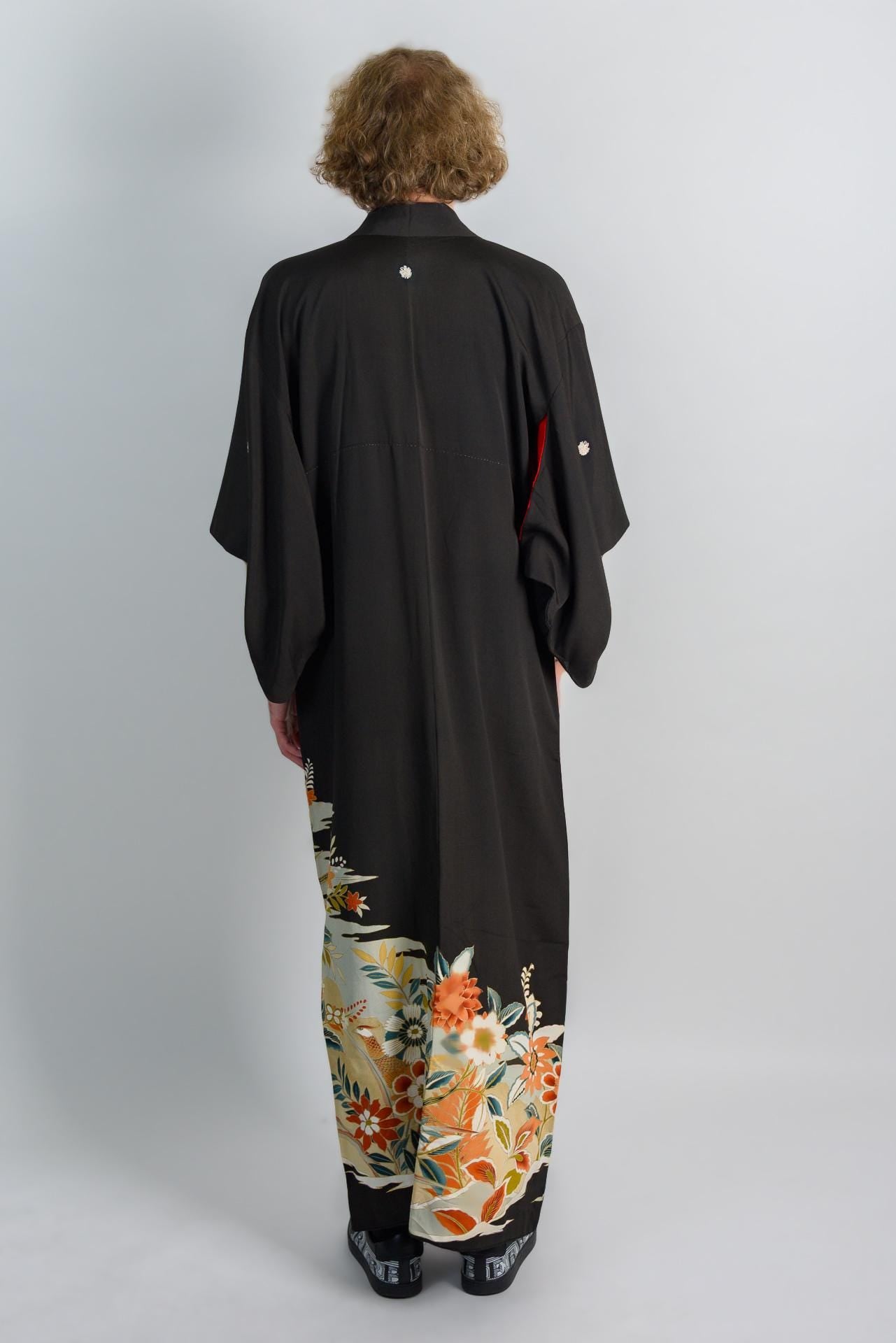 Phoenix Blossom Kimono | Handmade Japanese Montsuki Robe