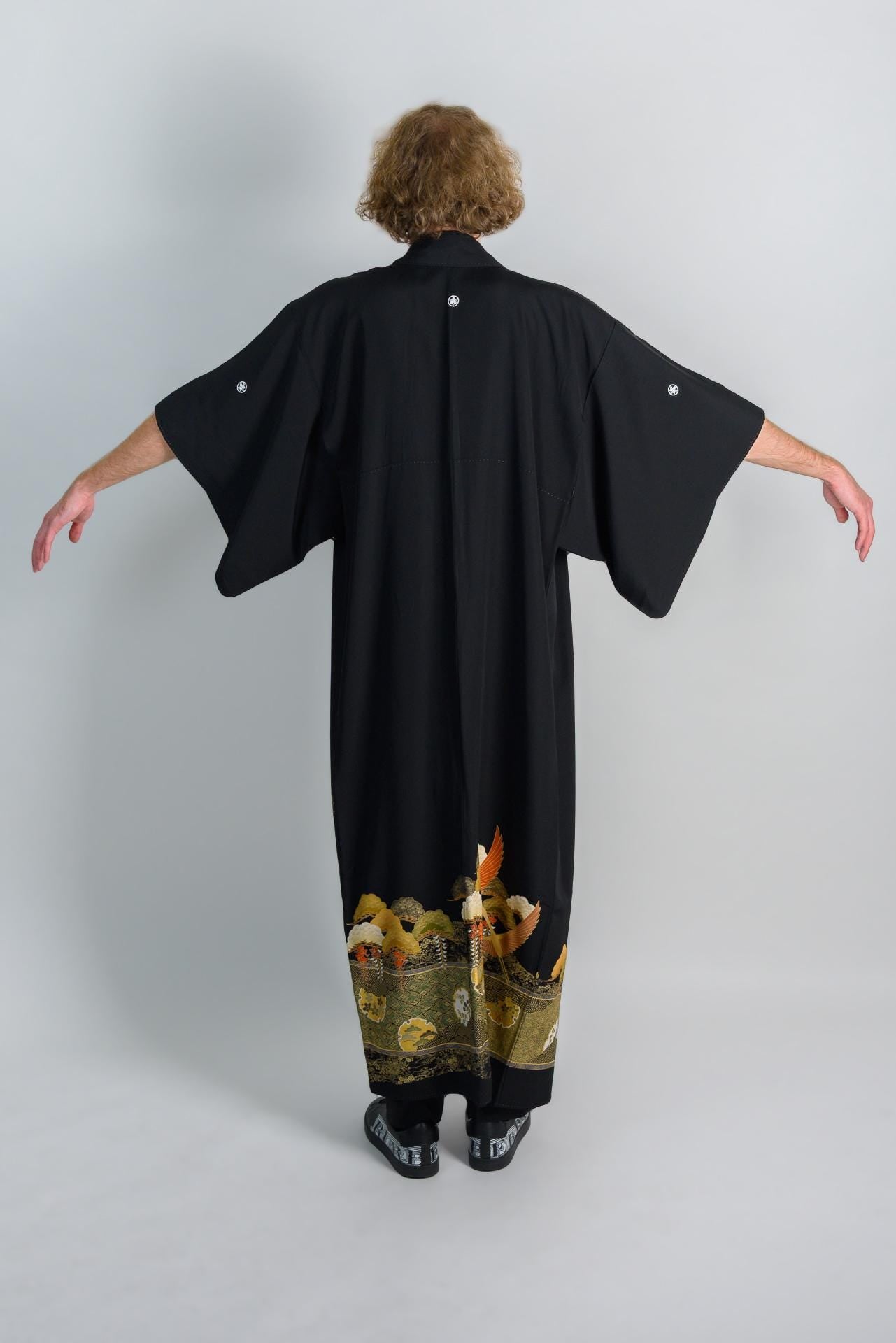 Montsuki Kimono | Japanese Crane Robe, Handmade in Japan