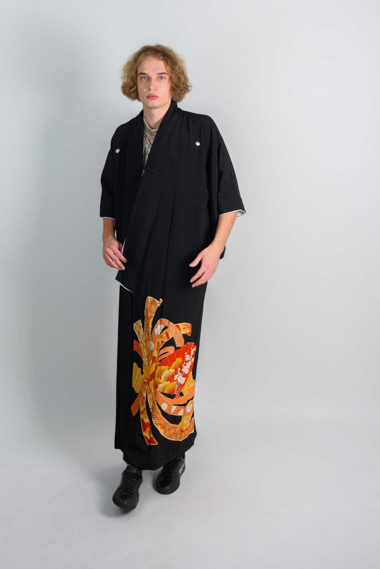 Mens Montsuki Kimono | Handmade Japanese Festival Robe