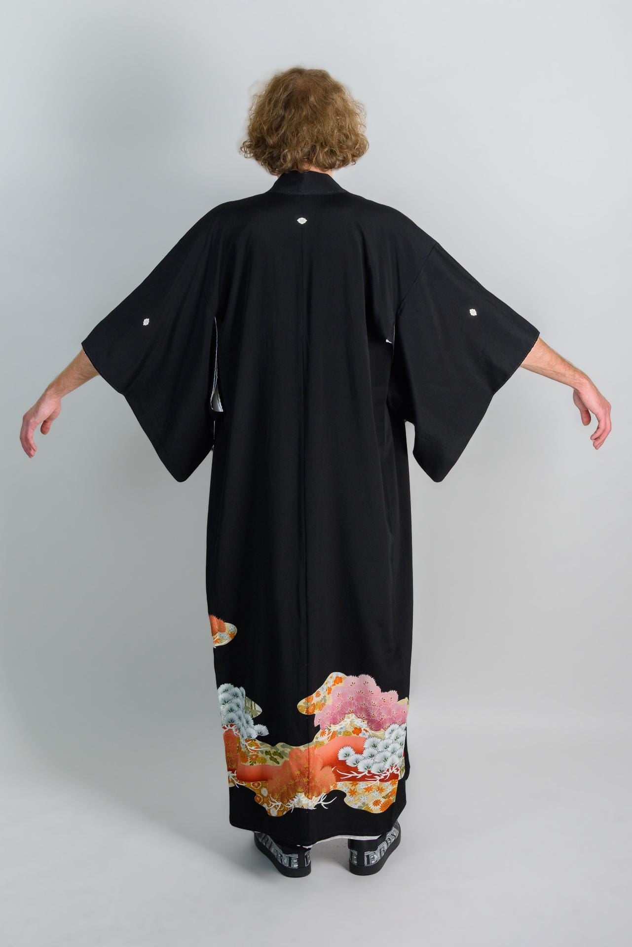 Handmade Japanese Kimono: Dragon Bloom Phoenix Robe