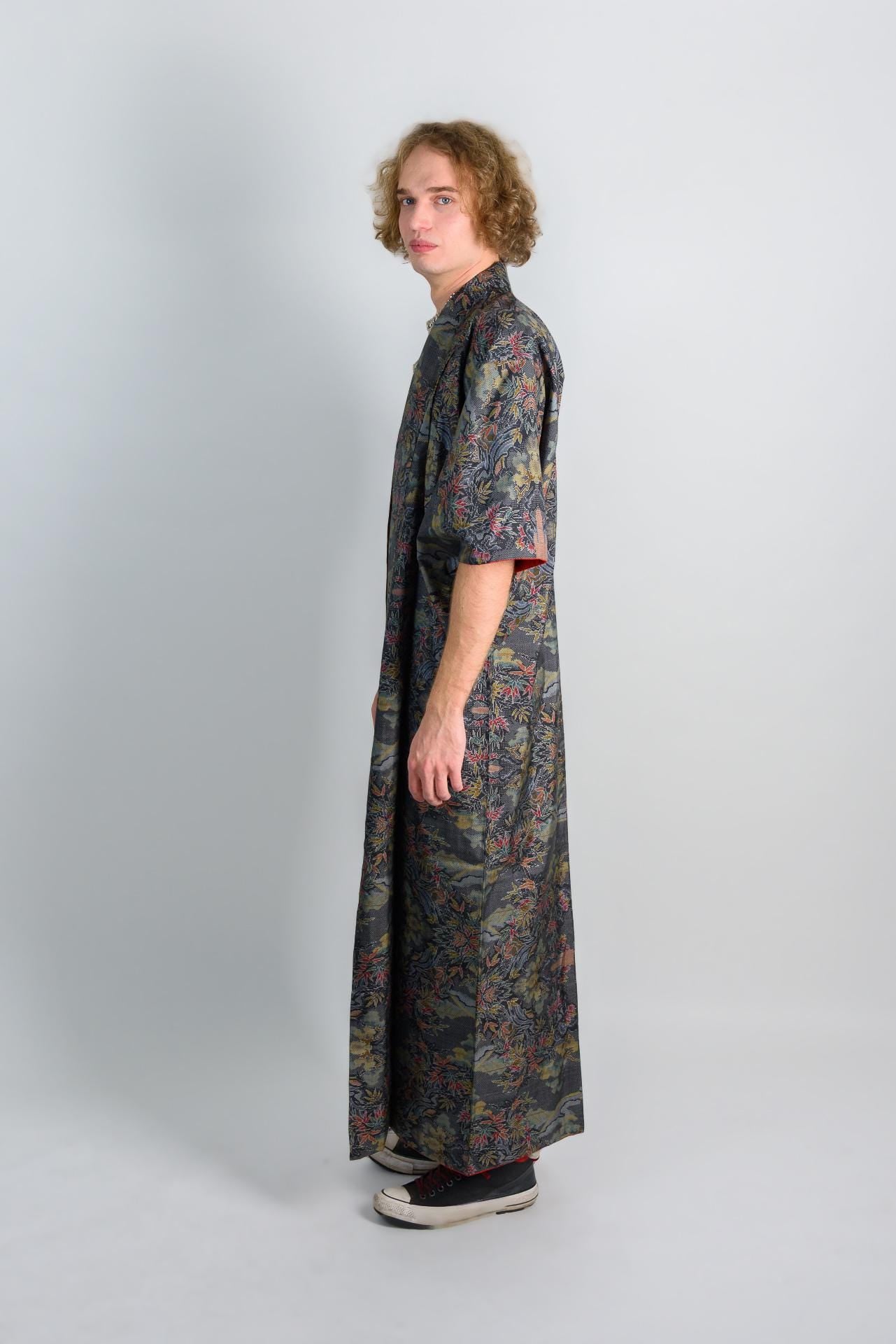 Forest Spirit Kimono Robe: Handmade Japanese Bohemian Style