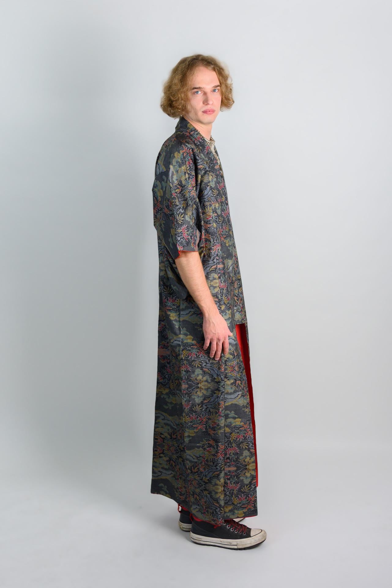 Forest Spirit Kimono Robe: Handmade Japanese Bohemian Style
