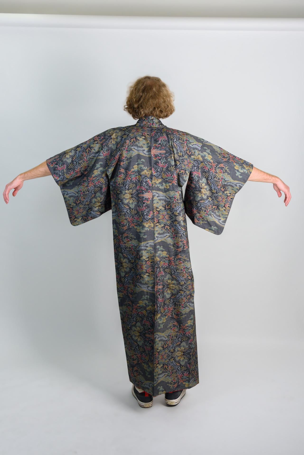 Forest Spirit Kimono Robe: Handmade Japanese Bohemian Style