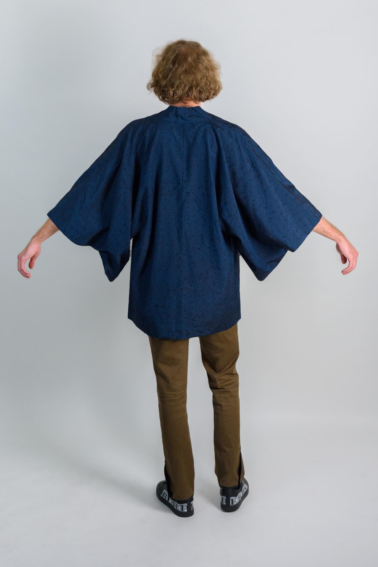 Midnight Ink Haori (羽織 – haori) – Japanese Men’s Short Kimono Jacket