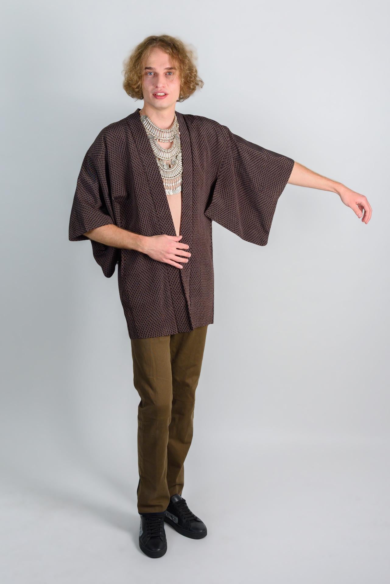 Earth Ember Haori (羽織 – haori) – Japanese Men’s Short Kimono Jacket