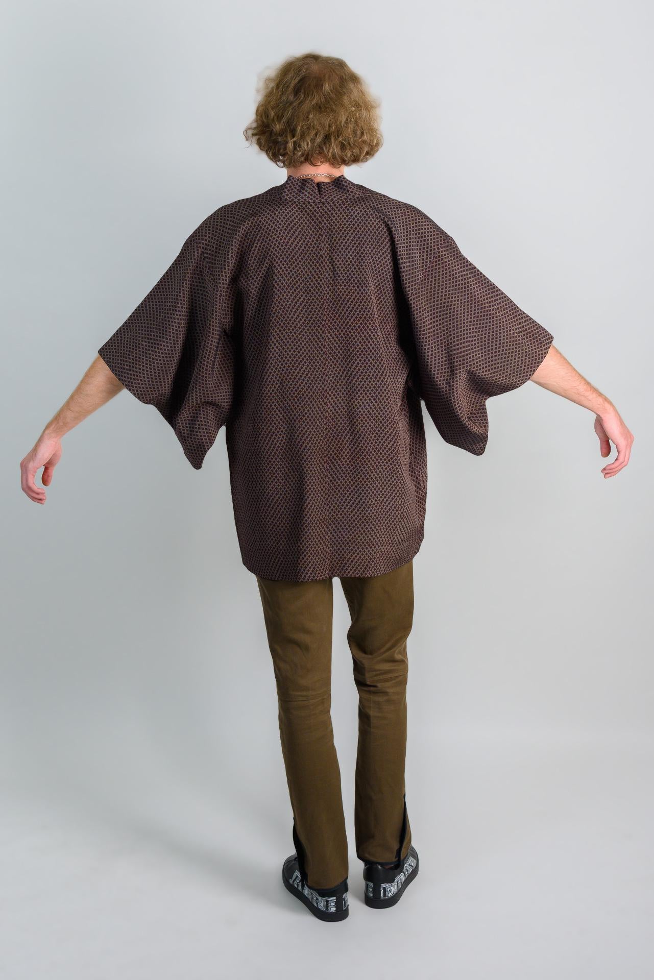Earth Ember Haori (羽織 – haori) – Japanese Men’s Short Kimono Jacket