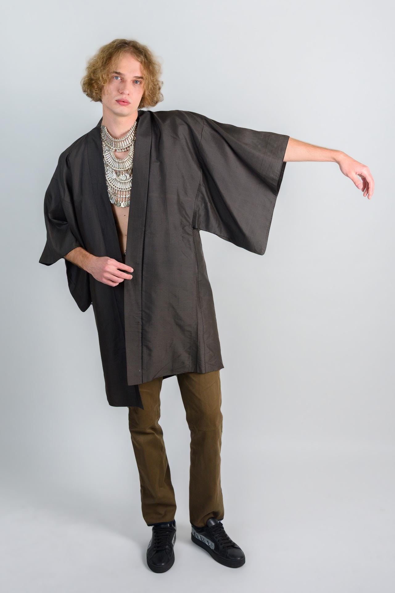 Shadow Texture Haori (羽織 – haori) – Men’s Japanese Street Kimono Jacket