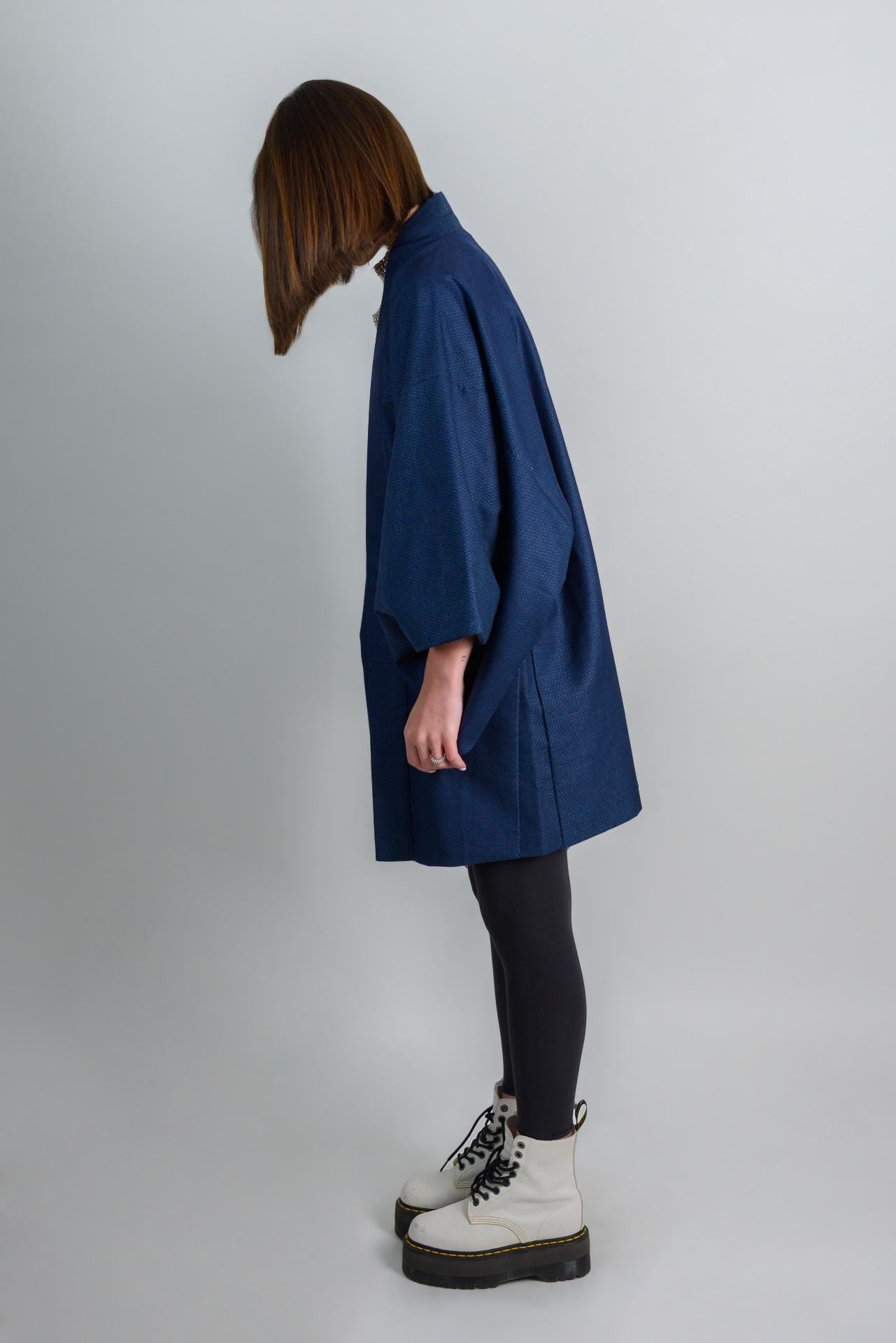 Midnight Indigo Haori (羽織 – haori) – Men’s Japanese Kimono Jacket