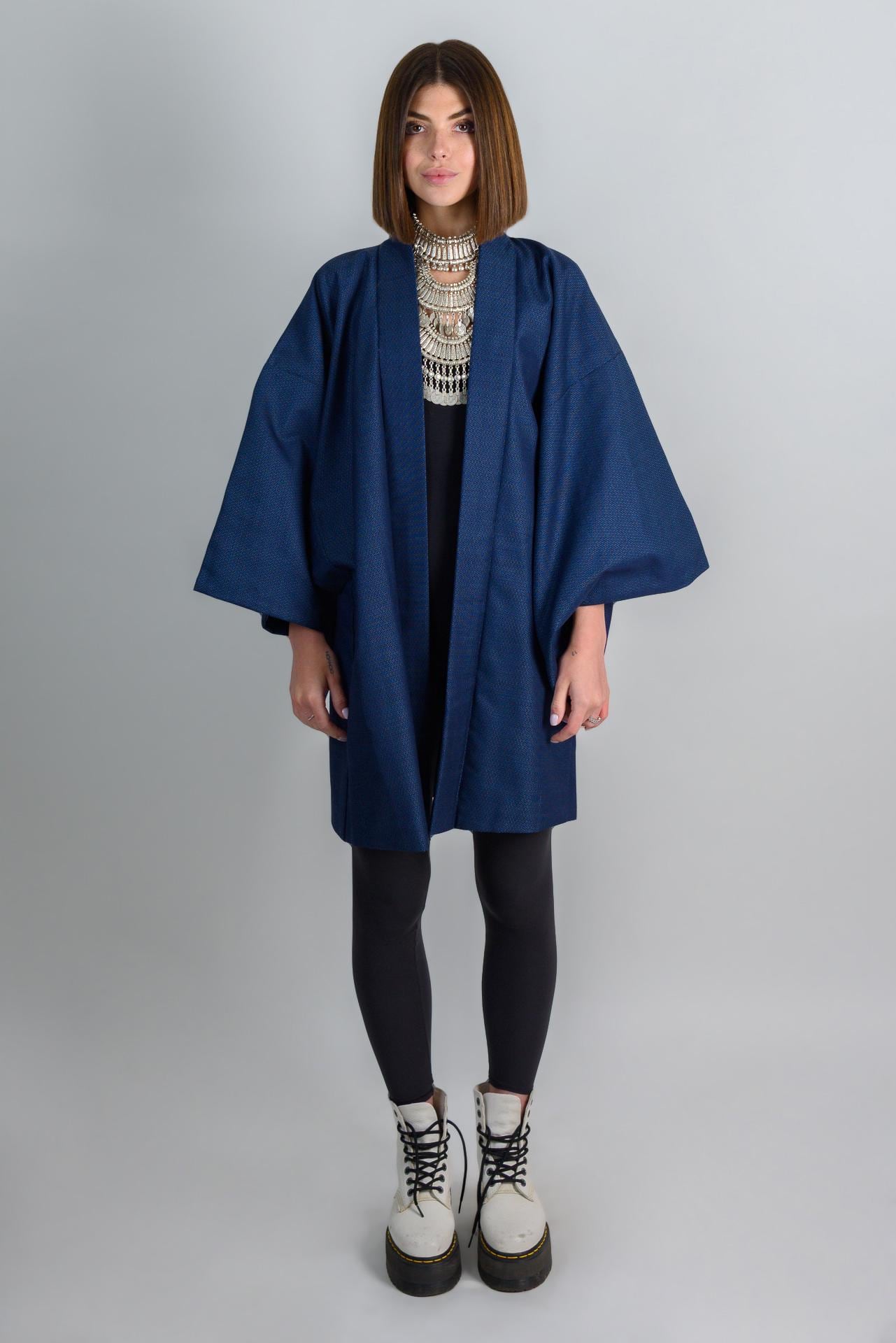 Midnight Indigo Haori (羽織 – haori) – Men’s Japanese Kimono Jacket