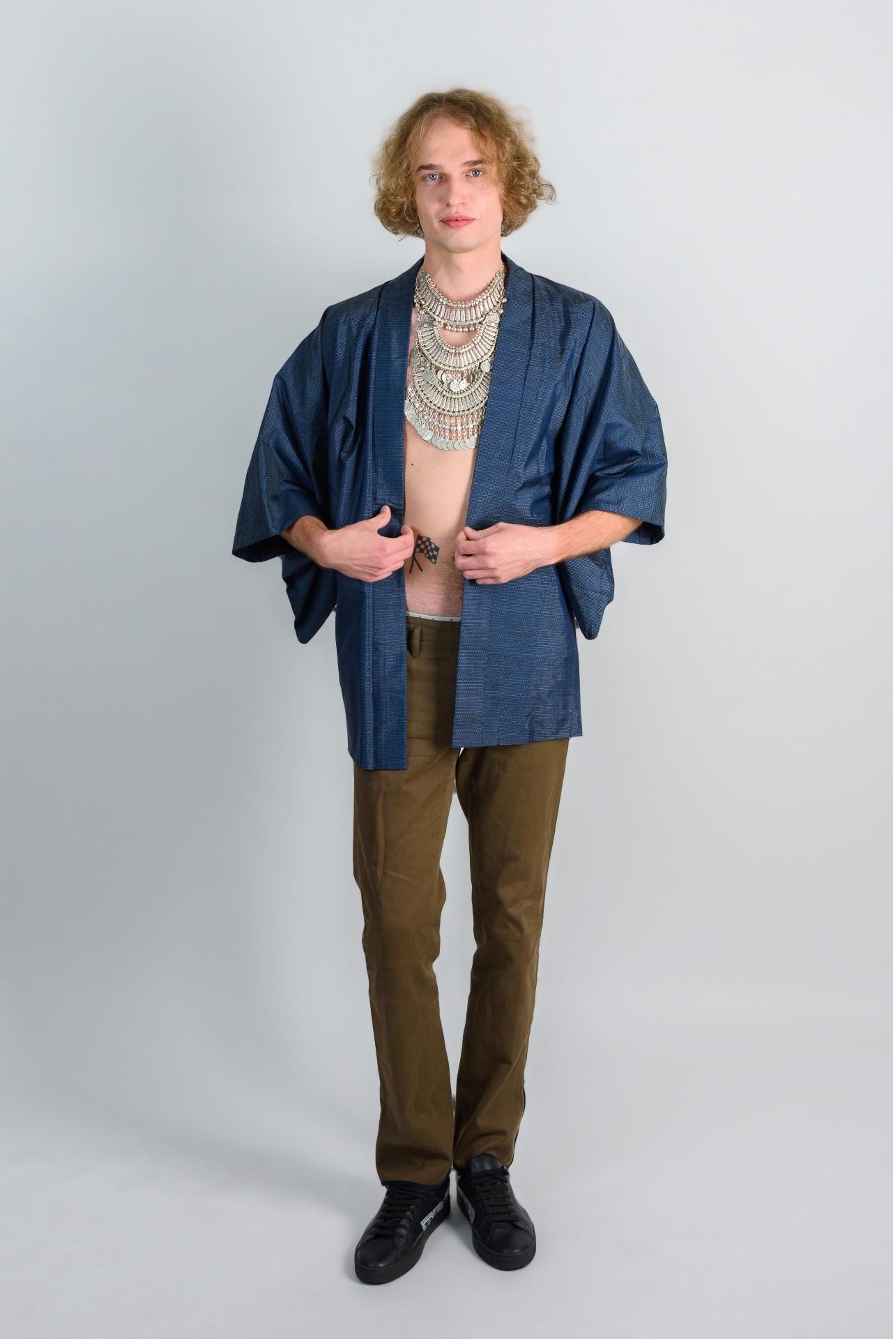 Midnight Ink Haori (羽織 – haori) – Japanese Men’s Kimono Jacket