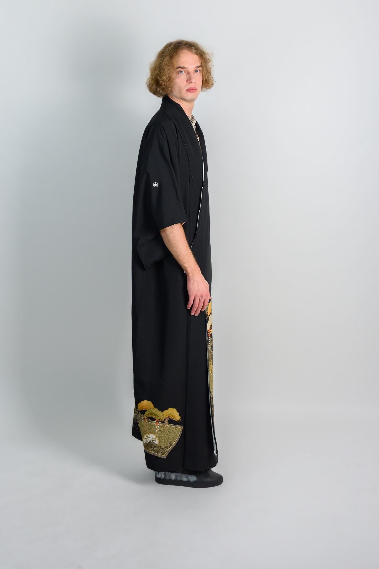 Montsuki Kimono | Japanese Crane Robe, Handmade in Japan