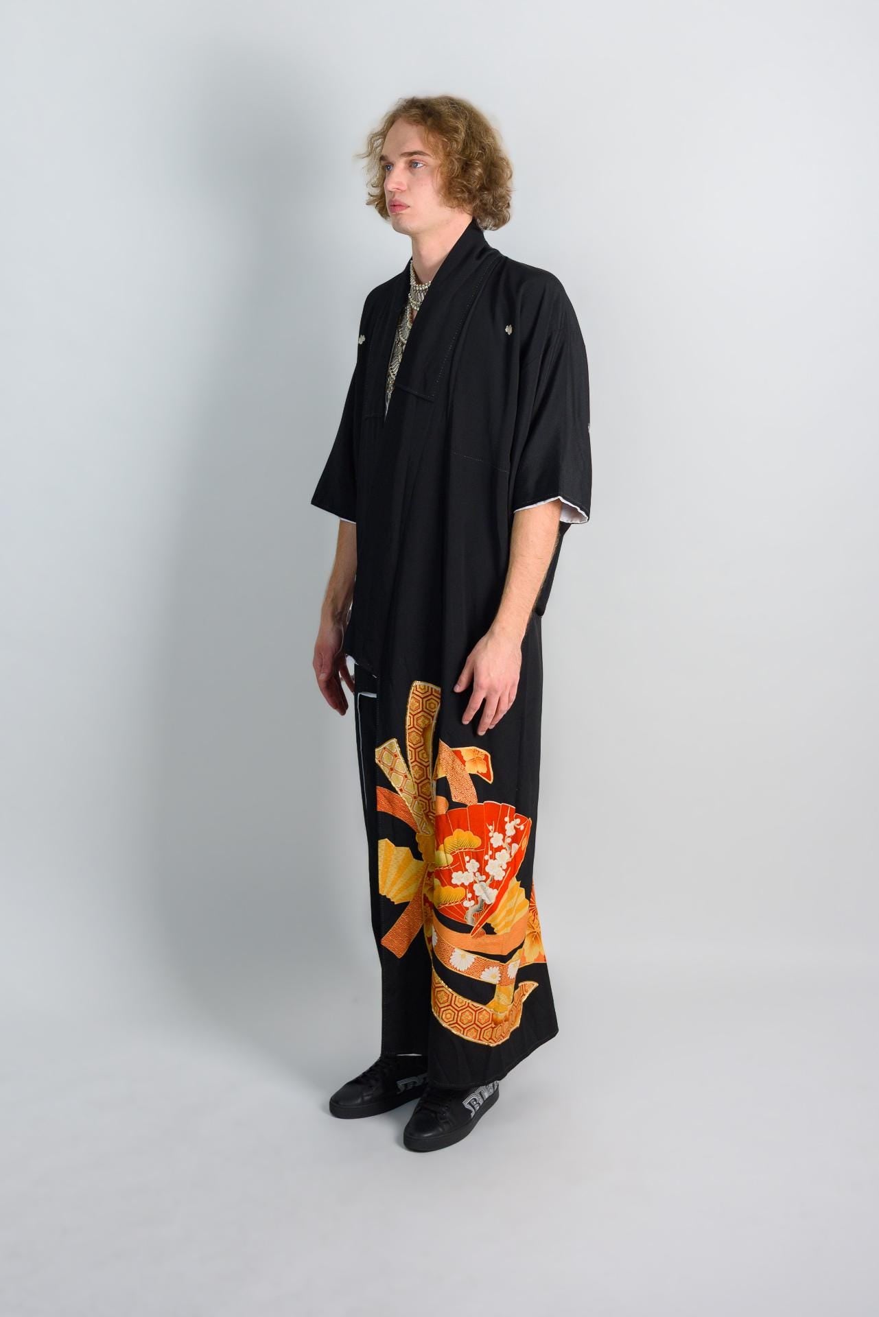 Mens Montsuki Kimono | Handmade Japanese Festival Robe