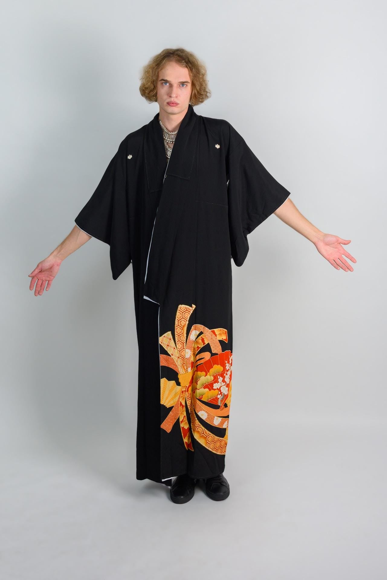 Mens Montsuki Kimono | Handmade Japanese Festival Robe