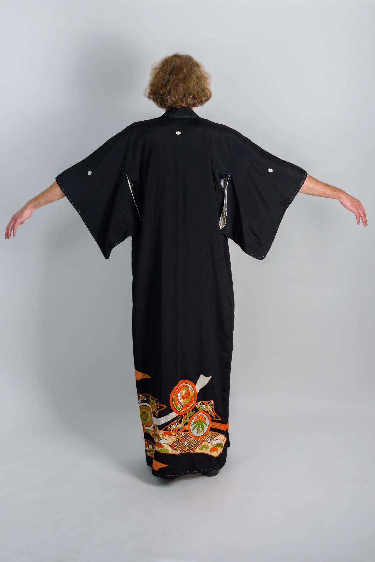 Handmade Japanese Kimono: Oracle Fire Mystic Boho Robe