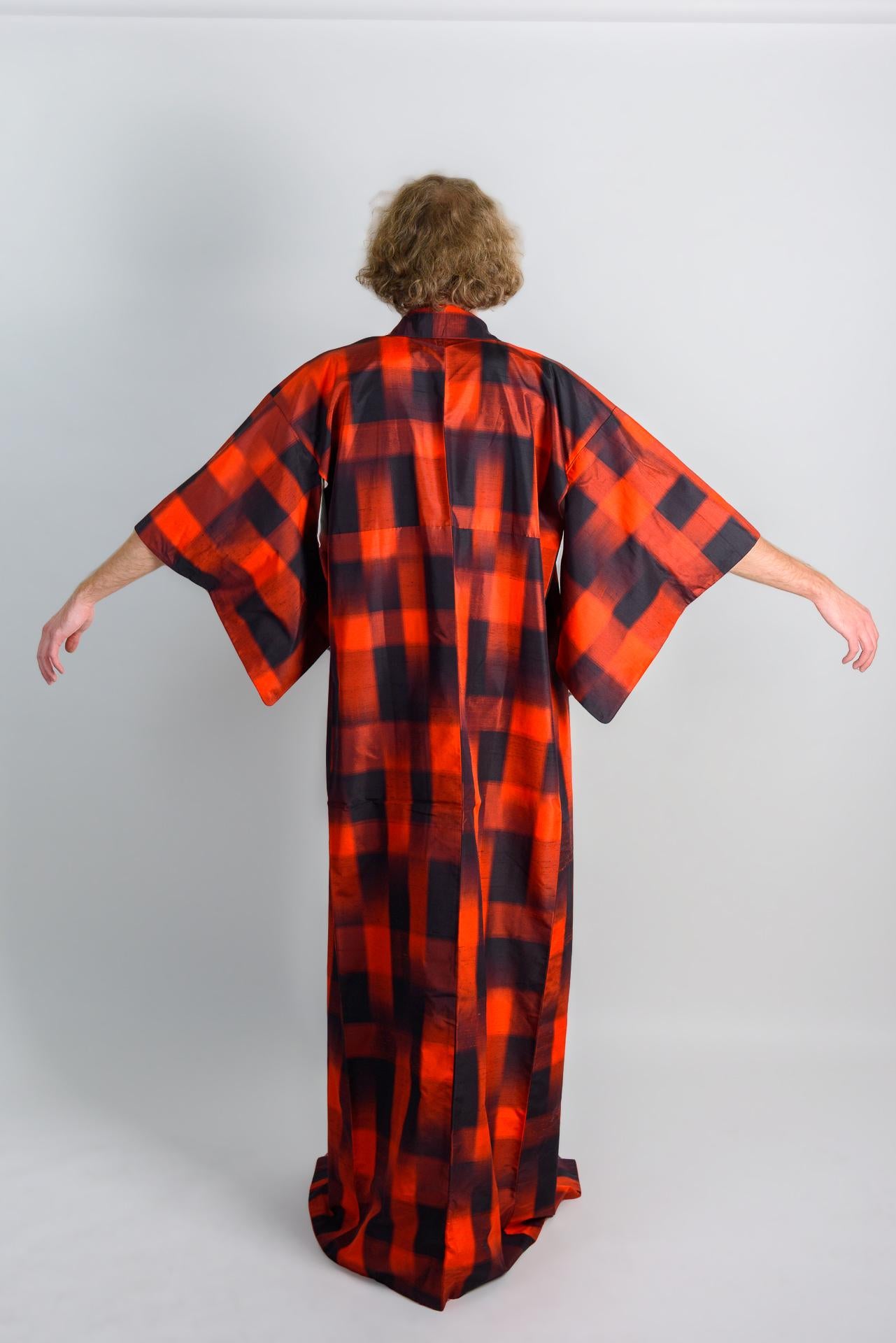 FIRE RITUAL SHAMAN|mens kimono|boho robe|handmade|burning man outfit|japanese fashion|spiritual wear|statement festival