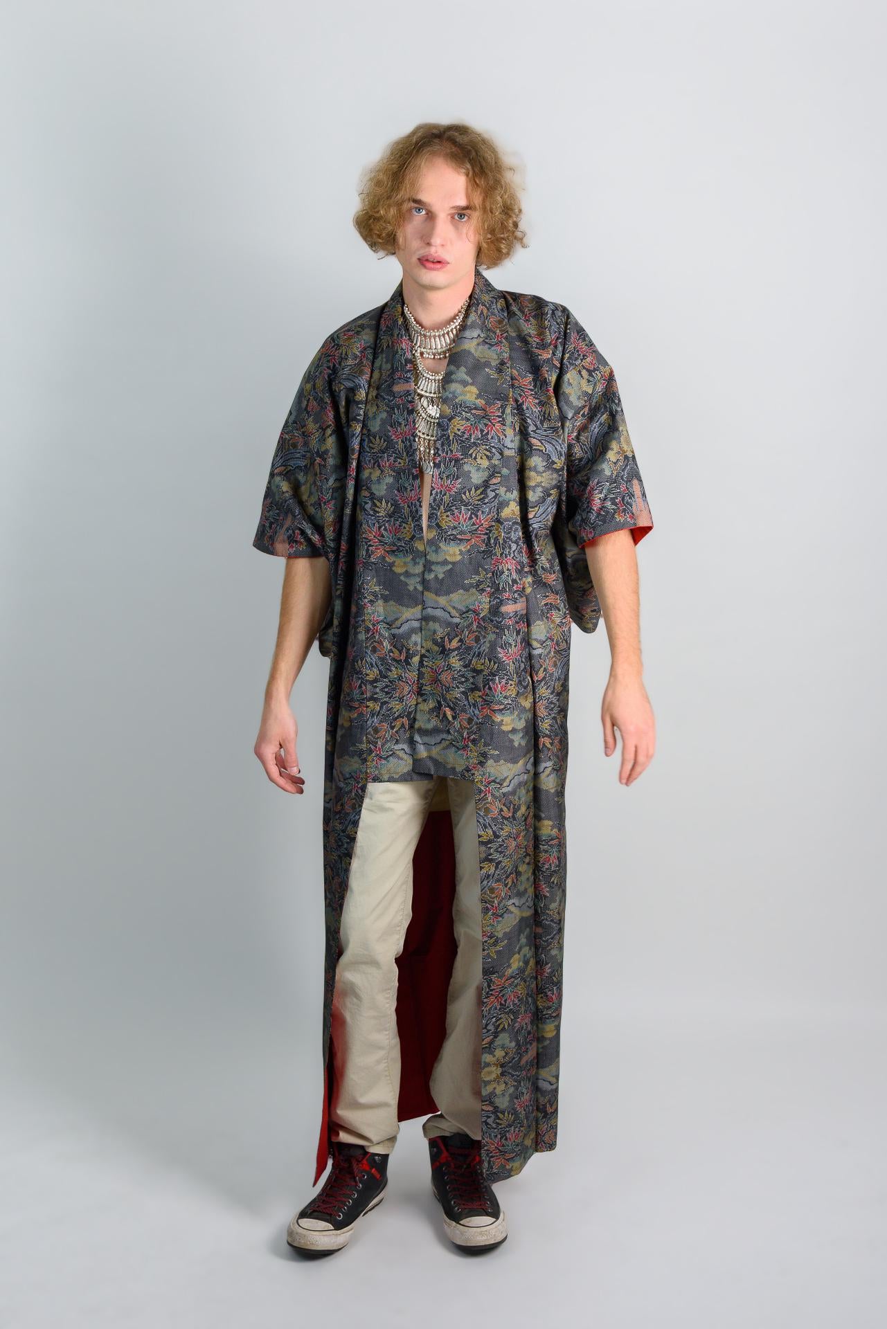 Forest Spirit Kimono Robe: Handmade Japanese Bohemian Style