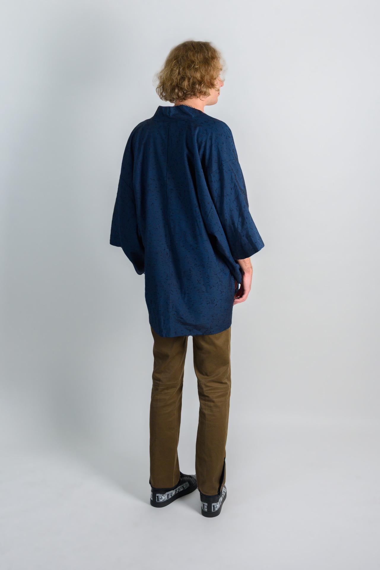 Midnight Ink Haori (羽織 – haori) – Japanese Men’s Short Kimono Jacket