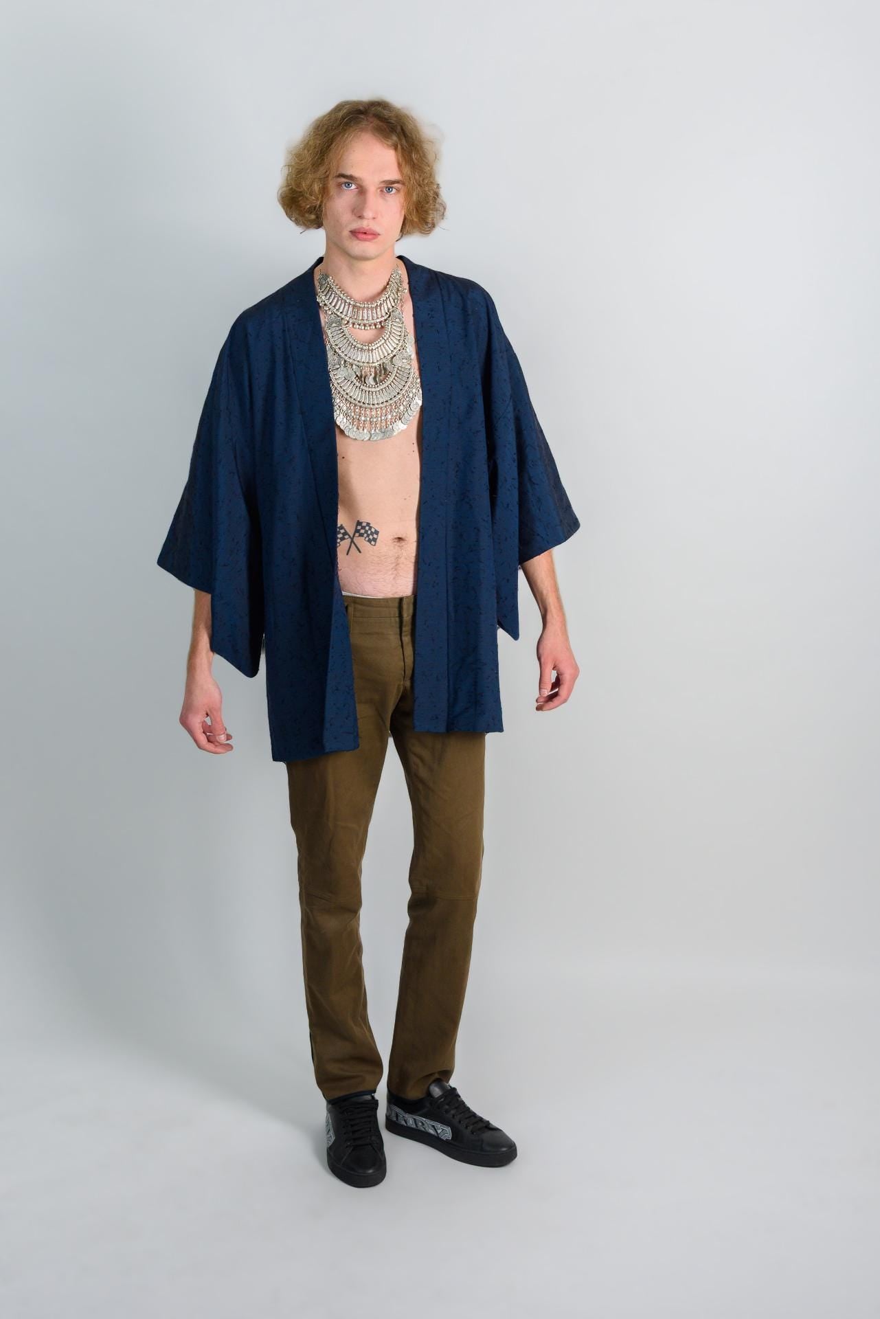 Midnight Ink Haori (羽織 – haori) – Japanese Men’s Short Kimono Jacket