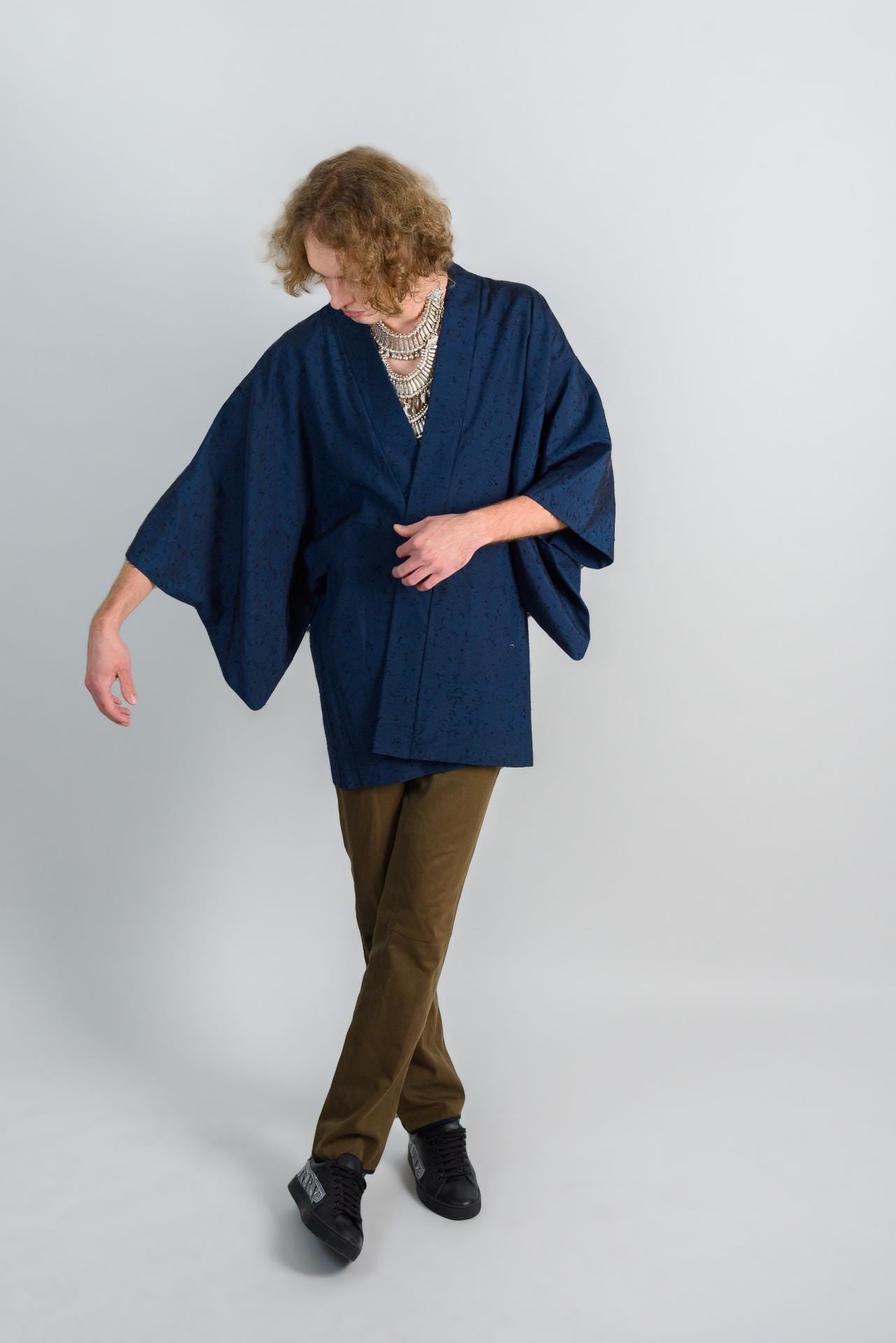 Midnight Ink Haori (羽織 – haori) – Japanese Men’s Short Kimono Jacket