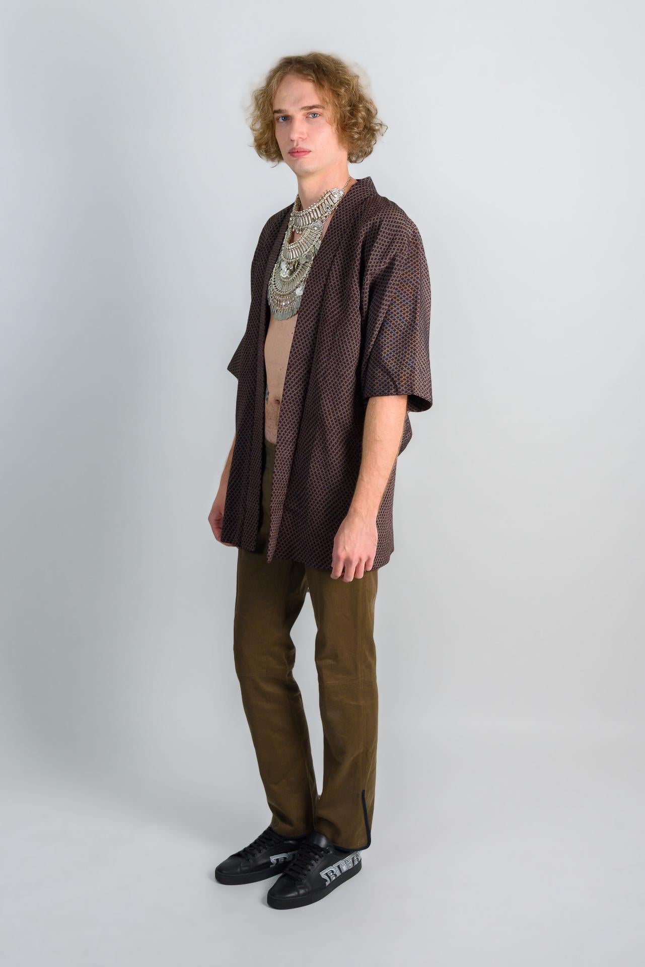 Earth Ember Haori (羽織 – haori) – Japanese Men’s Short Kimono Jacket