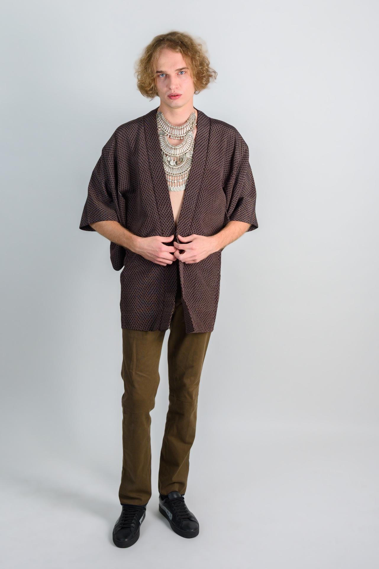 Earth Ember Haori (羽織 – haori) – Japanese Men’s Short Kimono Jacket