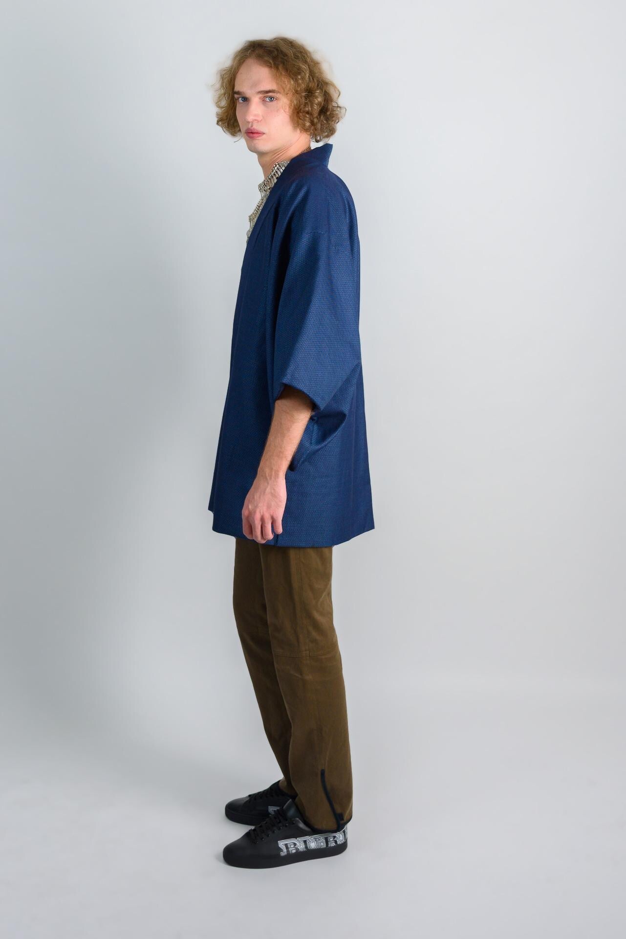 Midnight Indigo Haori (羽織 – haori) – Men’s Japanese Kimono Jacket
