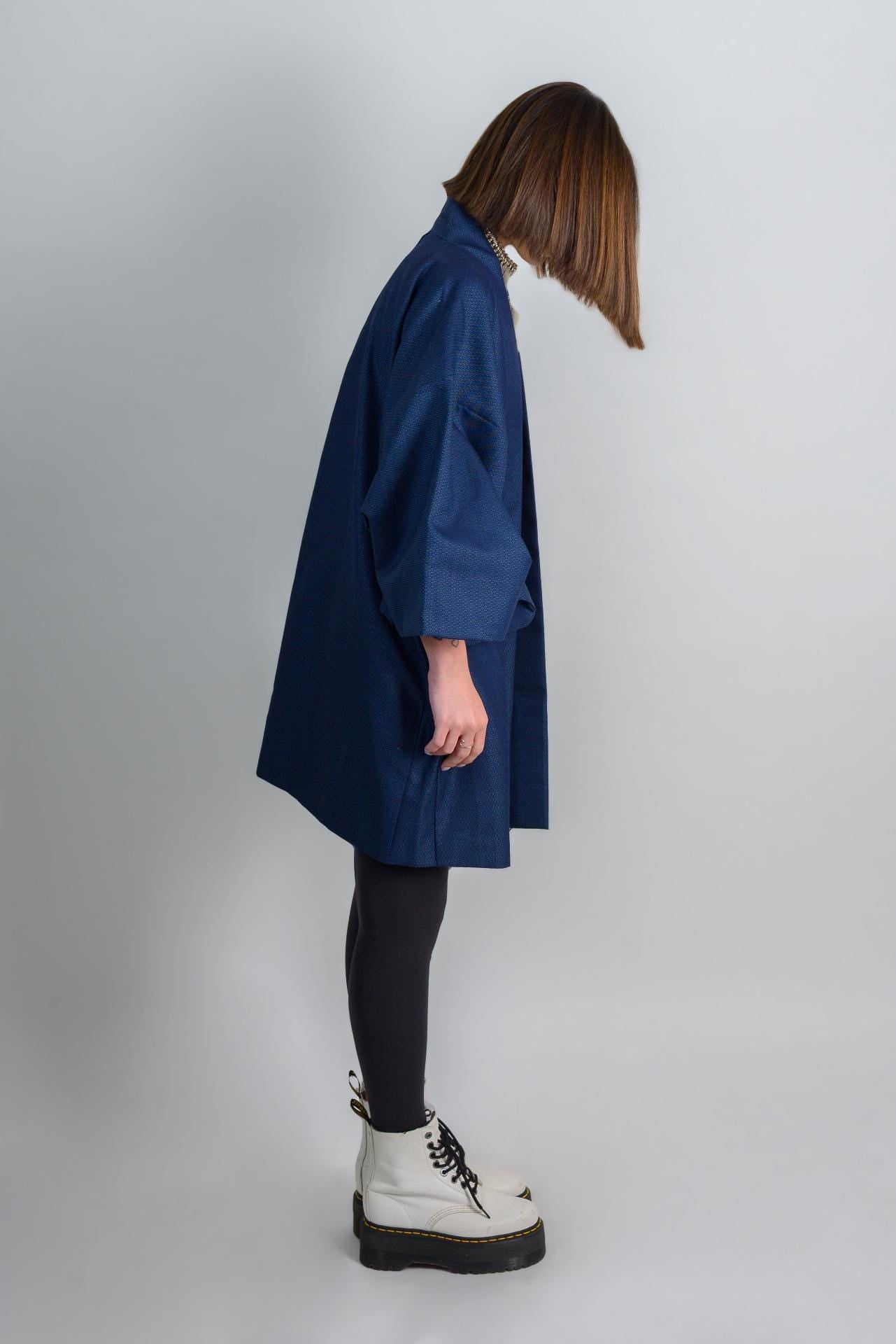 Midnight Indigo Haori (羽織 – haori) – Men’s Japanese Kimono Jacket