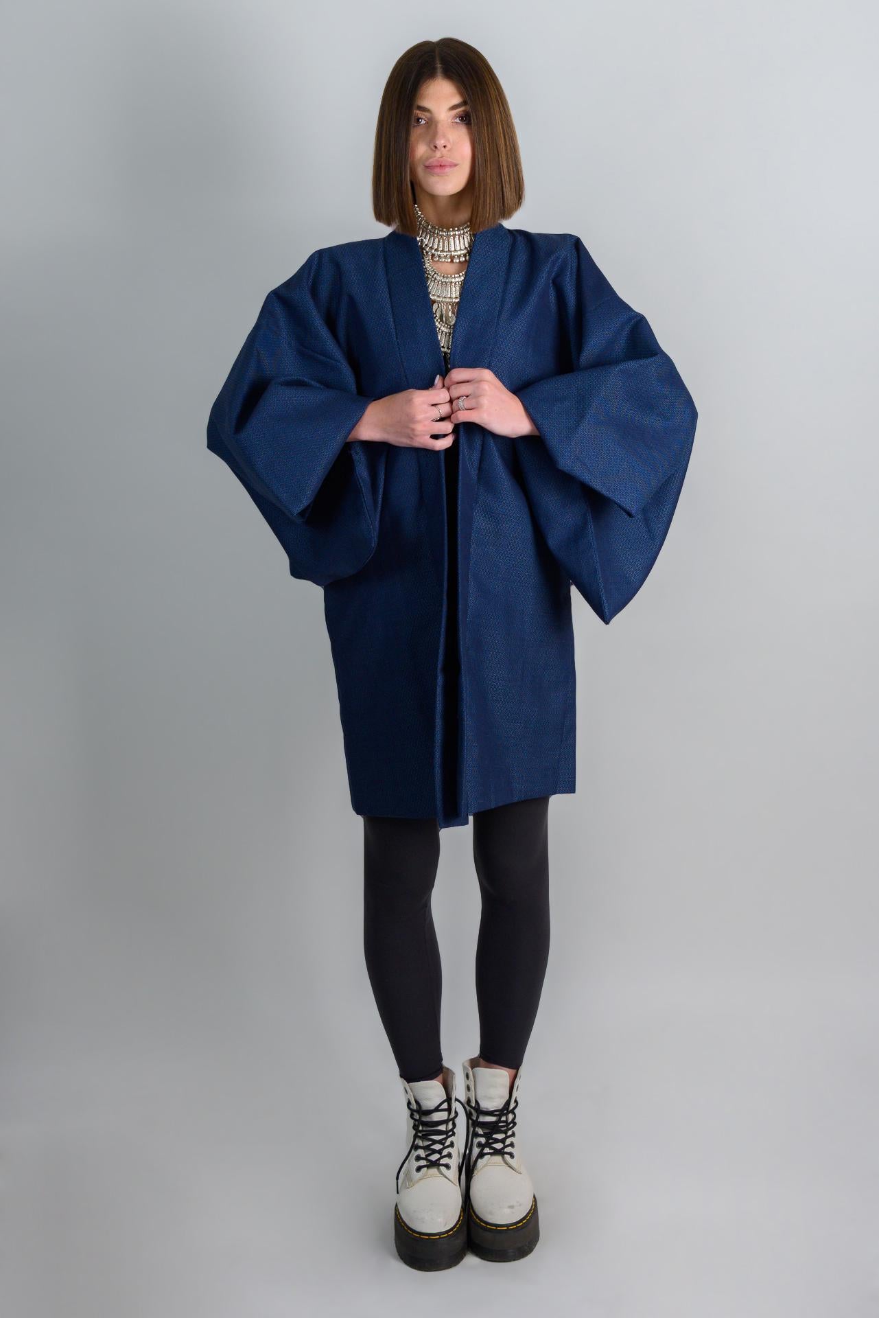 Midnight Indigo Haori (羽織 – haori) – Men’s Japanese Kimono Jacket