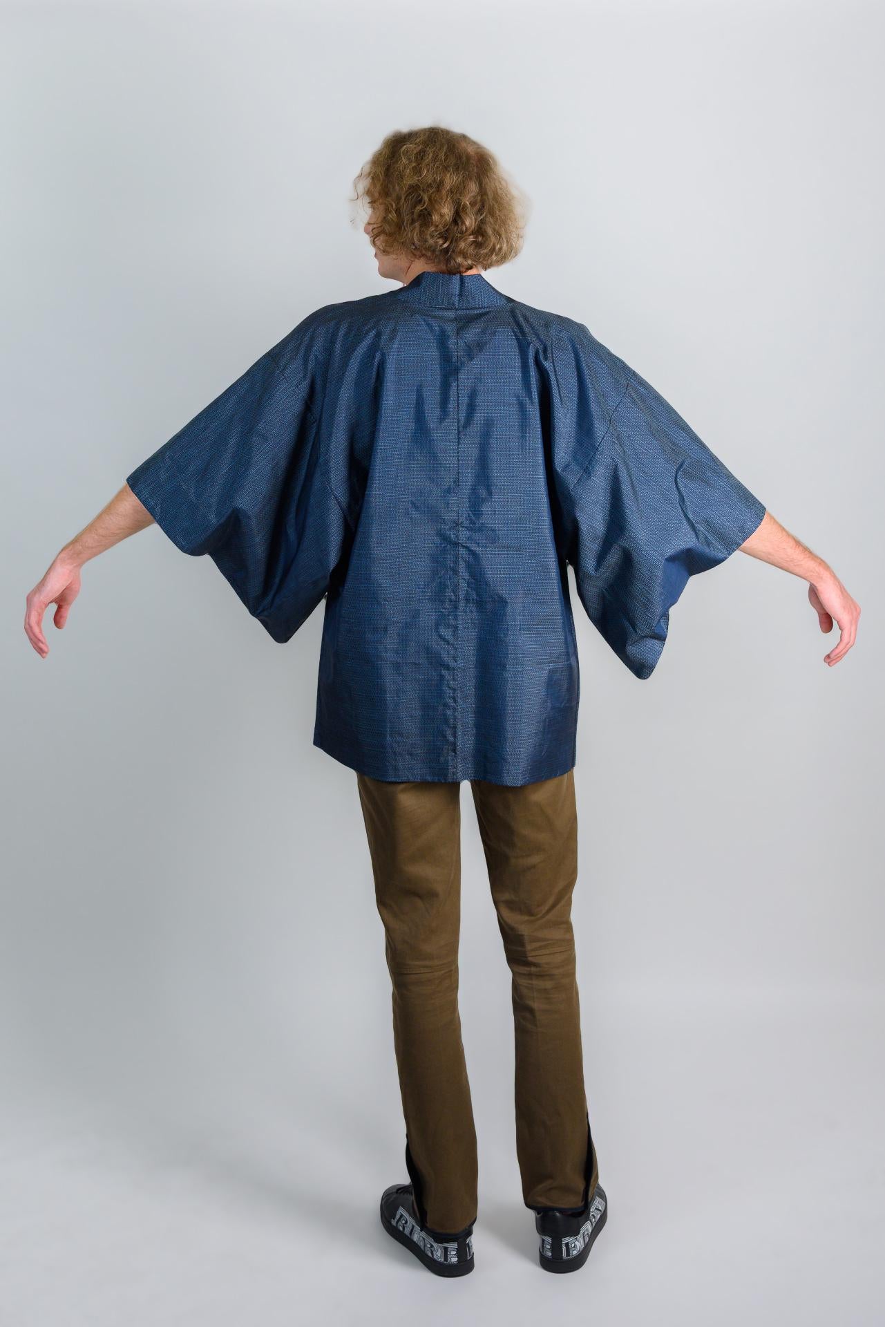 Midnight Ink Haori (羽織 – haori) – Japanese Men’s Kimono Jacket