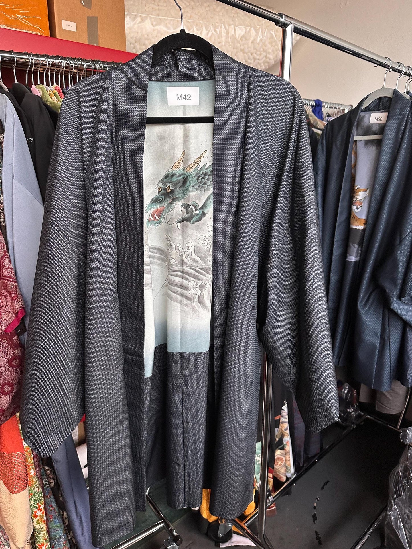 Midnight Ink Haori (羽織 – haori) – Japanese Men’s Kimono Jacket